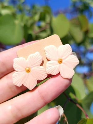 Handmade earrings new from polymer clay and steel