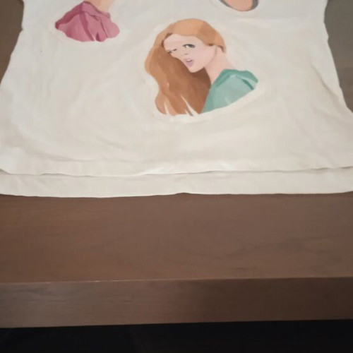 Mayoral short-sleeve girls' t-shirt 12 years new, white with prints