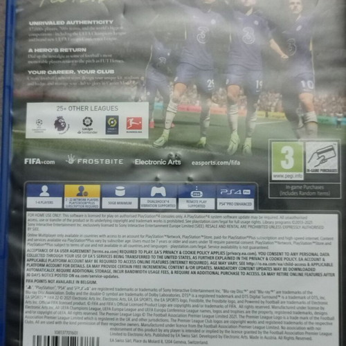 FIFA22 for Sony PS4 like new, football sports game