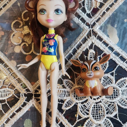 Enchantimals doll with pet used