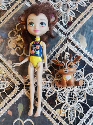 Enchantimals doll with pet used