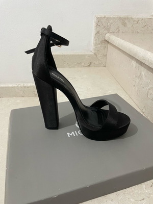 Migato high black sandals like new, size 38