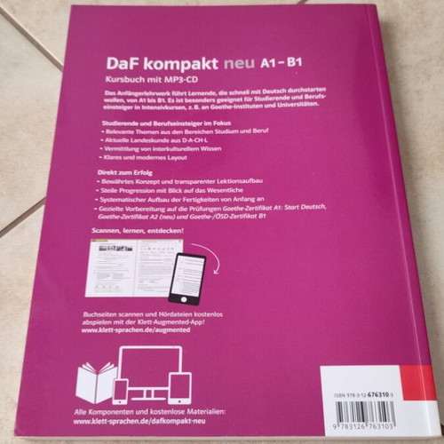 DaF Kompakt Neu A1-B1 German Language Coursebook like new