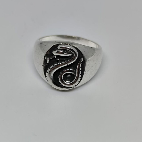Slytherin Malfoy Harry Potter ring with snake seal silver color like new