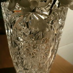 Crystal vase without damage, height 22cm