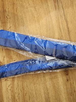 Silk tie by Boggi Milano in royal blue and navy panels, new