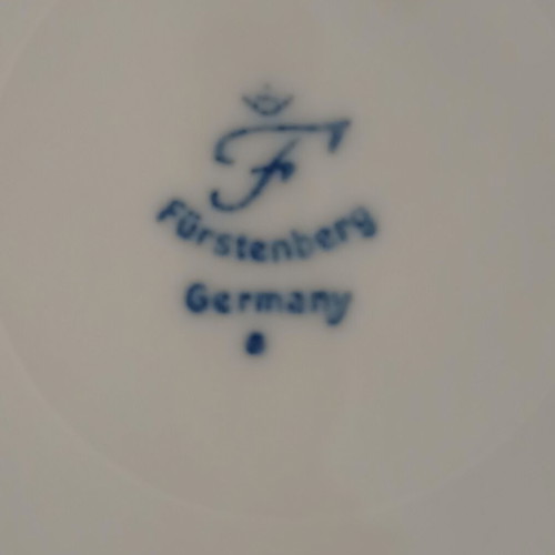 Furstenberg Germany porcelain set with Fragonard gold designs, vintage