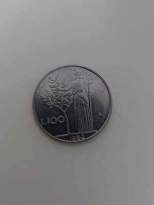 Редка монета! 100 италиански лири 1983