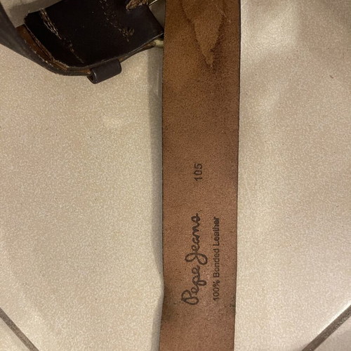 Men's belt and scarf used, Pepe Jeans, brown