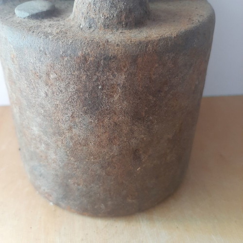 Cast Iron 5-Kilogram Weight for Scale used, vintage patina