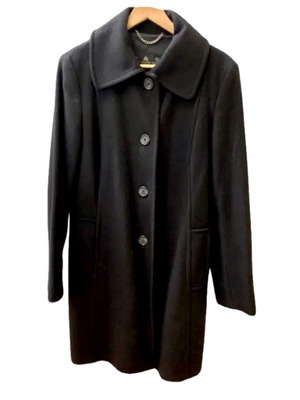 Black wool coat with cashmere Barbour size 40 like new