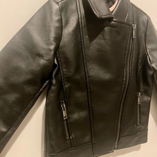 Girls' faux leather jacket Sinsay new, black, 110 cm