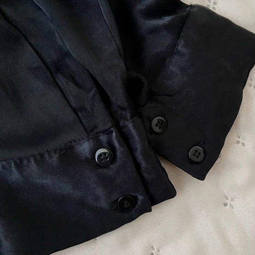 Zara Black Satin Effect Wrap Mini Dress Used, Size S