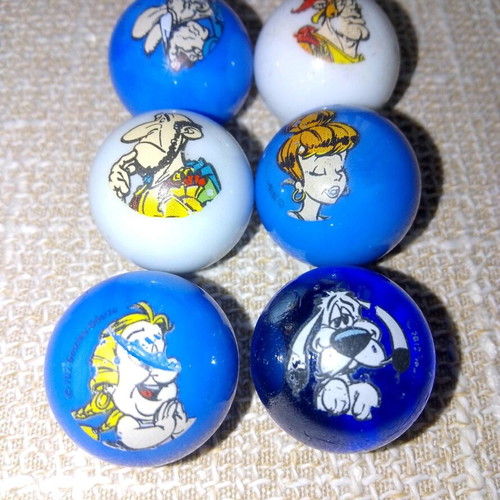 Asterix & Obelix collectible marbles used, set of 6 (Murmelix 2012)