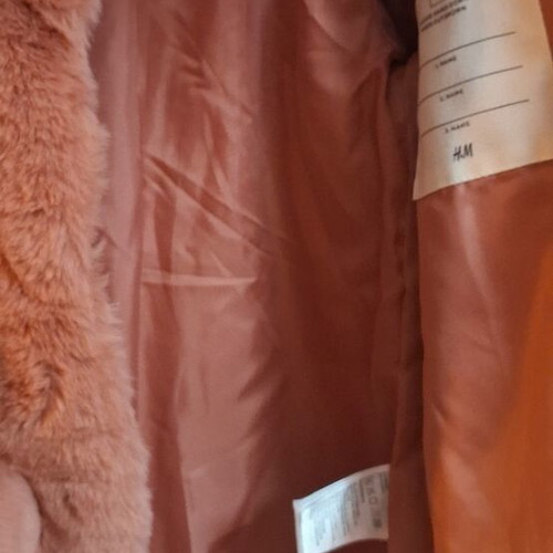 H&M pink faux fur jacket for 4-5 years, size 110 cm