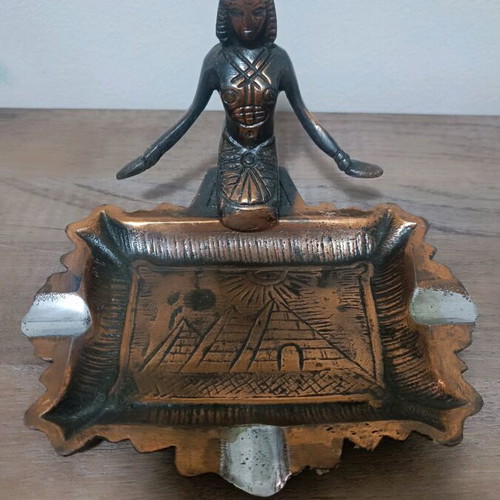 Vintage Egyptian Cleopatra Ashtray used