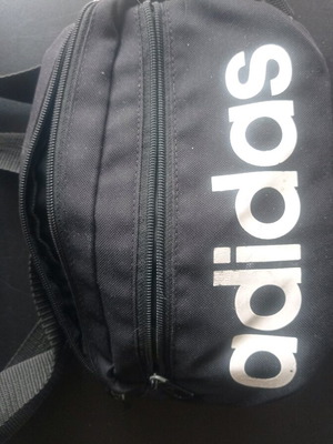Adidas waist bag like new, black and white