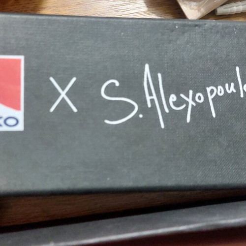 S. Alexopoulos sculpture with infinity theme like new