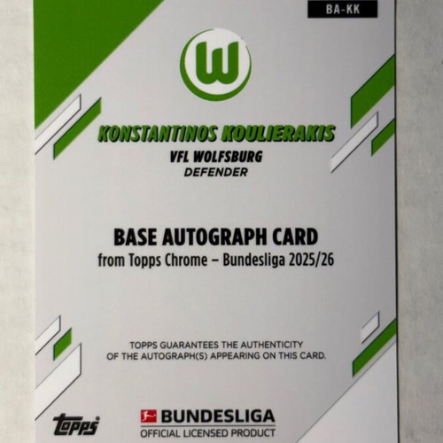 Topps Chrome Bundesliga 25/26 Konstantinos Koulierakis Auto like new