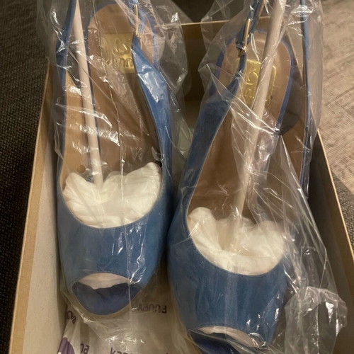 Kanna blue platform sandals size 39 like new