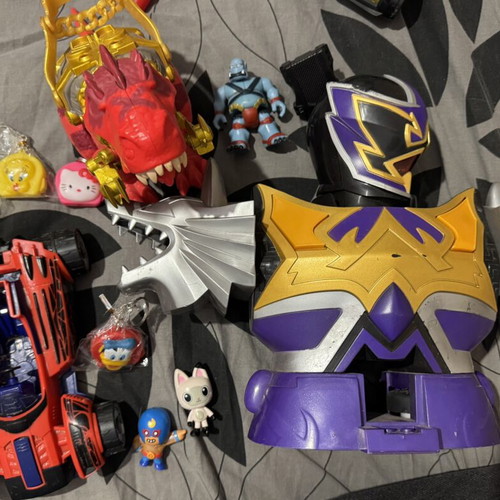 Lot of various toys used, all together