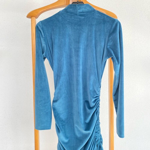 Women's velour dress like new, blue turquoise, size S