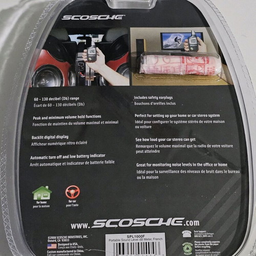 Scosche boomstick decibel meter new
