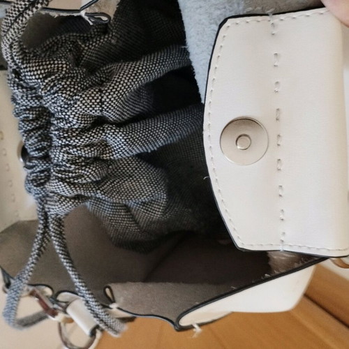 Zara white bag used with detachable strap and metal handles