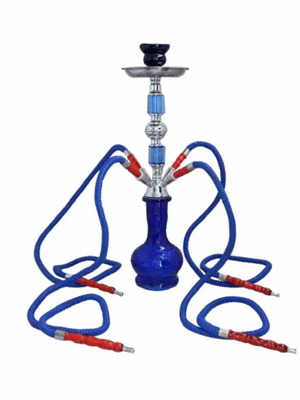 Hookah quadruple blue 44cm new