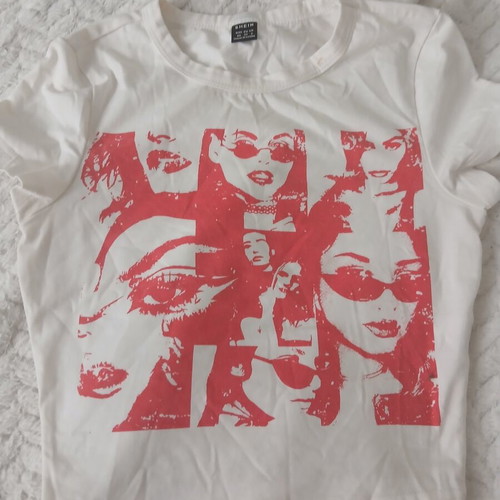 Shein top white XS used with small stain
