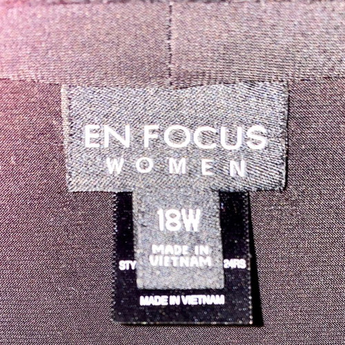 En Focus Women Plus Size Elastic Dress 18W like new with built-in jacket