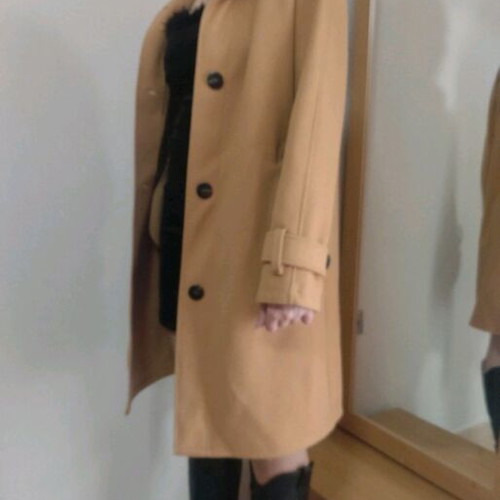 Long coat like new, beige and brown