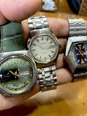 Vintage automatic watches used, pack of 3 men's
