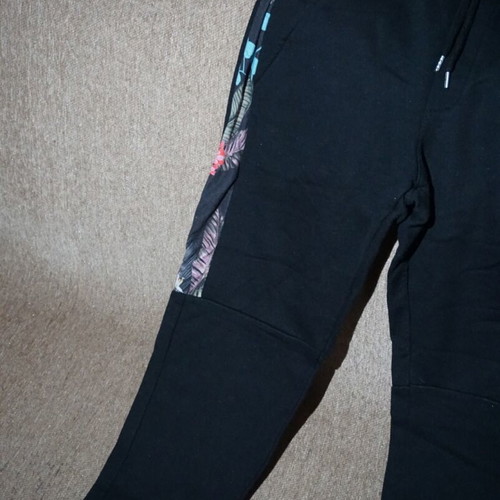 Men's tracksuit like new, black with multicolor details, size M