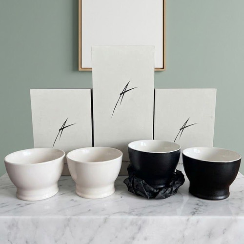 Set of 4 Ra handleless cups by Ann Demeulemeester for Serax new in luxury box