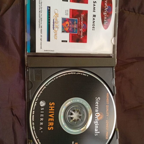 Shivers PC game like new, collectible Sierra Originals edition 1995