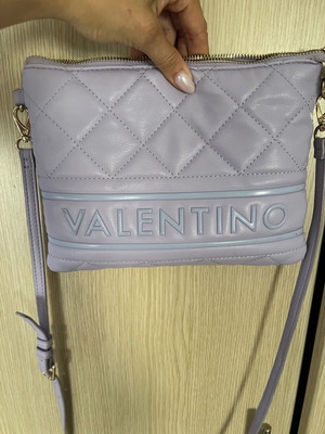 Valentino τσάντα χιαστί, μωβ, αυθεντική