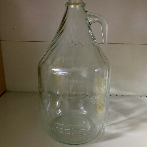 Glass Bottle Damigiana 5 Liters with Handle, New