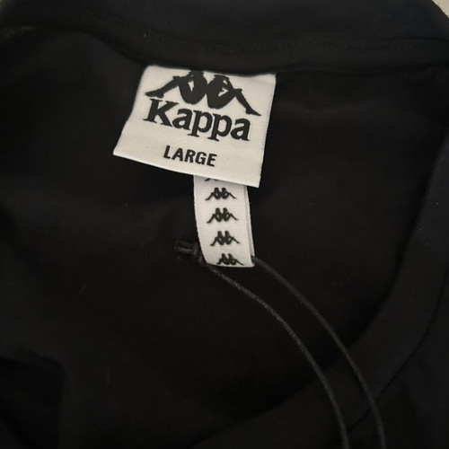 Kappa T-shirt, black and white, size L