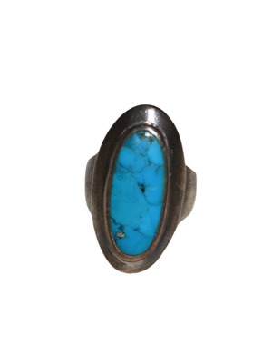 Silver ring 925 with turquoise stone used