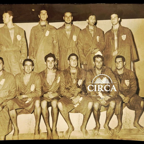 Greek National Water Polo Team photo used, vintage 1960