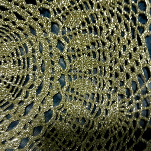 Rotonda set handmade crocheted with gold thread new
