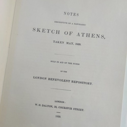 Panoramic Sketch of Athens by Mrs Bracebridge 1985 Hardcover Like New