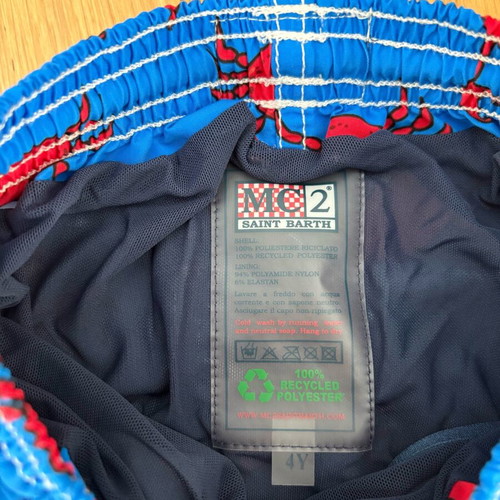 MC2 Saint Barth swimsuit like new, kids 3-4 years, blue and red
