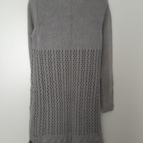 Twinset cardigan long knitted grey like new with matching scarf