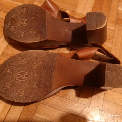 Marila leather sandals size 40 like new, brown