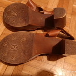 Marila leather sandals size 40 like new, brown