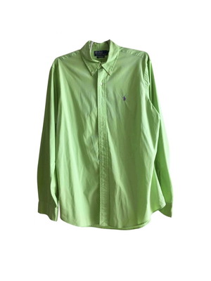 Polo Ralph Lauren Oxford πουκάμισο πράσινο λάιμ μέγεθος L σαν καινούργιο