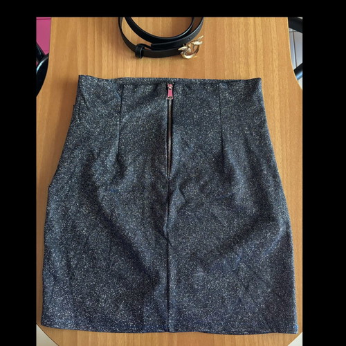 Skirt gray silver sparkling new, size S