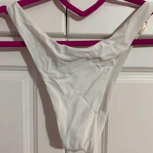 Bikini swimsuit with one shoulder used, white size M